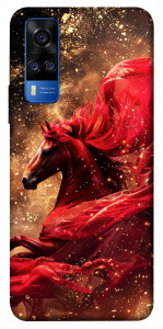 Чехол Red sparkles Horse для Vivo Y51a