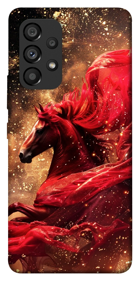 Чехол Red sparkles Horse для Galaxy A53