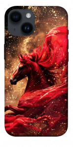 Чохол Red sparkles Horse для iPhone 14