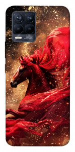 Чехол Red sparkles Horse для Realme 8