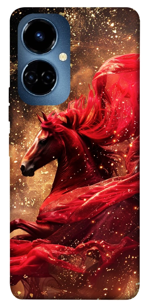 Чехол Red sparkles Horse для TECNO Camon 19 Pro (CI8n)