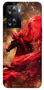 Чохол Red sparkles Horse для Oppo A57s