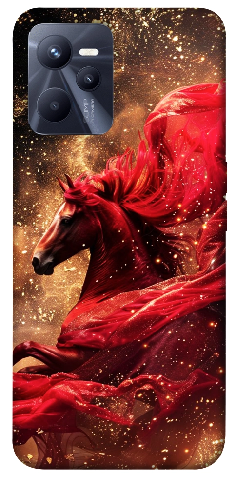 Чехол Red sparkles Horse для Realme C35