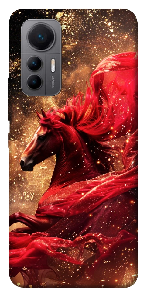 Чехол Red sparkles Horse для Xiaomi 12 Lite