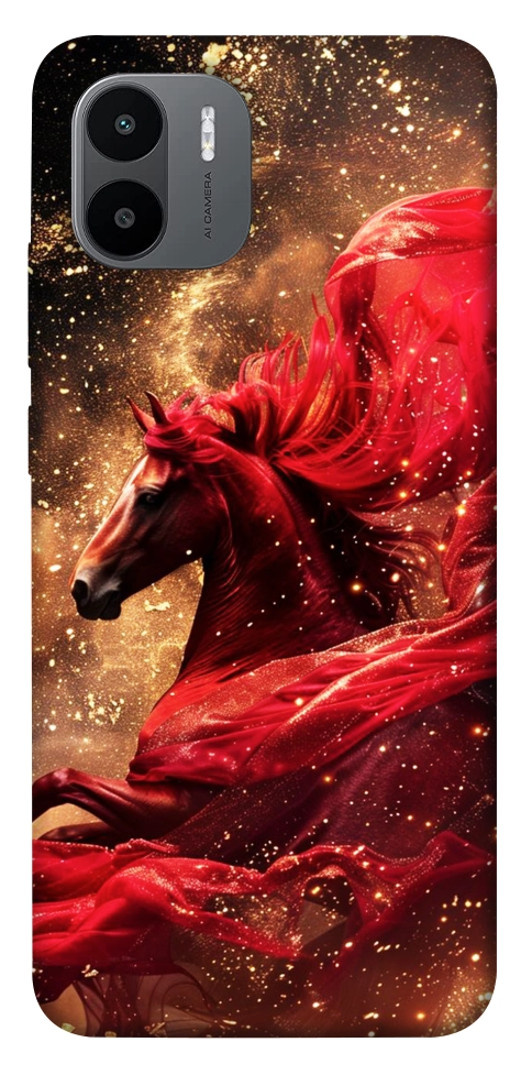 Чехол Red sparkles Horse для Xiaomi Redmi A1