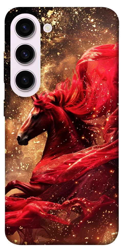 Чехол Red sparkles Horse для Galaxy S23+