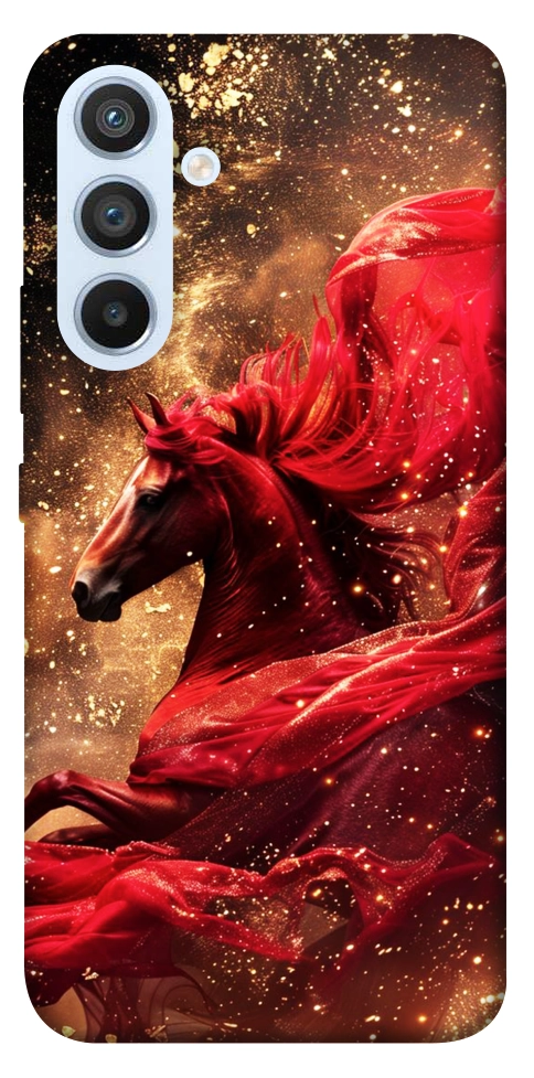 Чехол Red sparkles Horse для Galaxy A54 5G