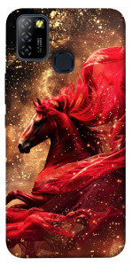Чохол Red sparkles Horse для Infinix Hot 10 Lite