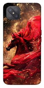 Чехол Red sparkles Horse для Oppo A92s