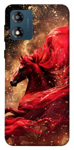 Чехол Red sparkles Horse для Motorola Moto E13