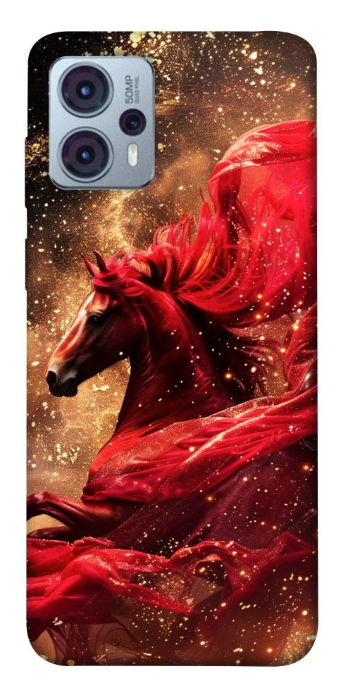 Чехол Red sparkles Horse для Motorola Moto G23