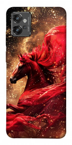 Чехол Red sparkles Horse для Motorola Moto G32