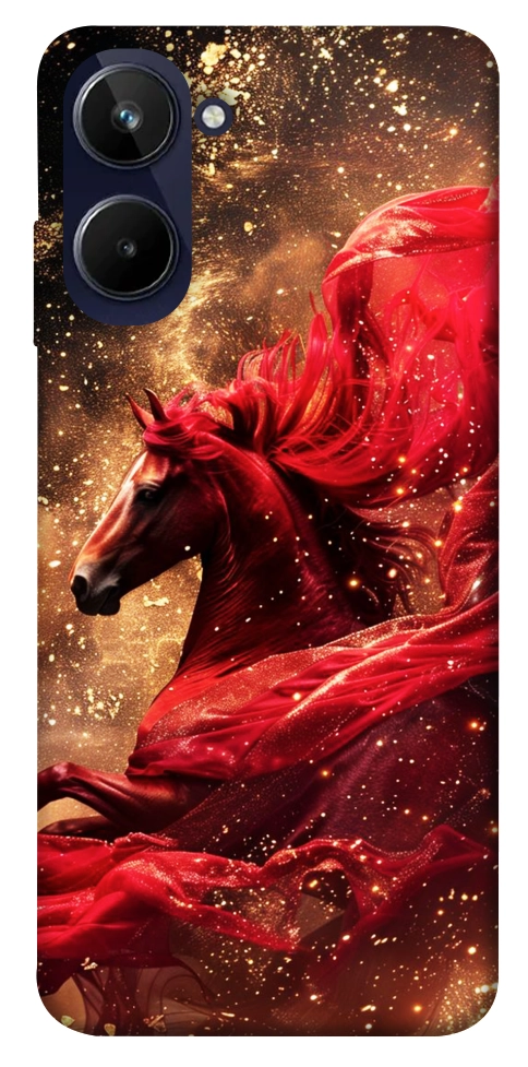 Чехол Red sparkles Horse для Realme 10 4G