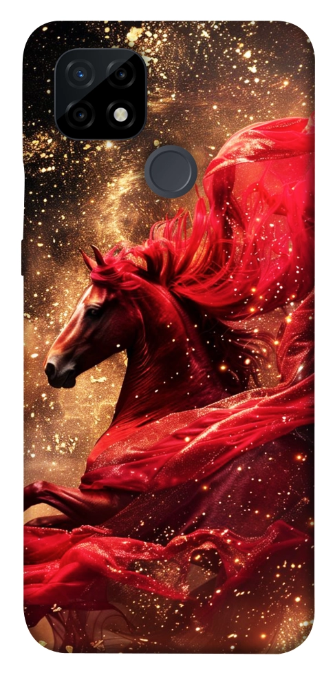 Чохол Red sparkles Horse для Realme C21