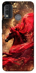 Чохол Red sparkles Horse для Nokia G11 Plus