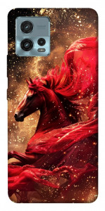 Чехол Red sparkles Horse для Motorola Moto G72