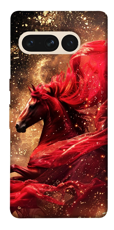 Чехол Red sparkles Horse для Google Pixel 7 Pro