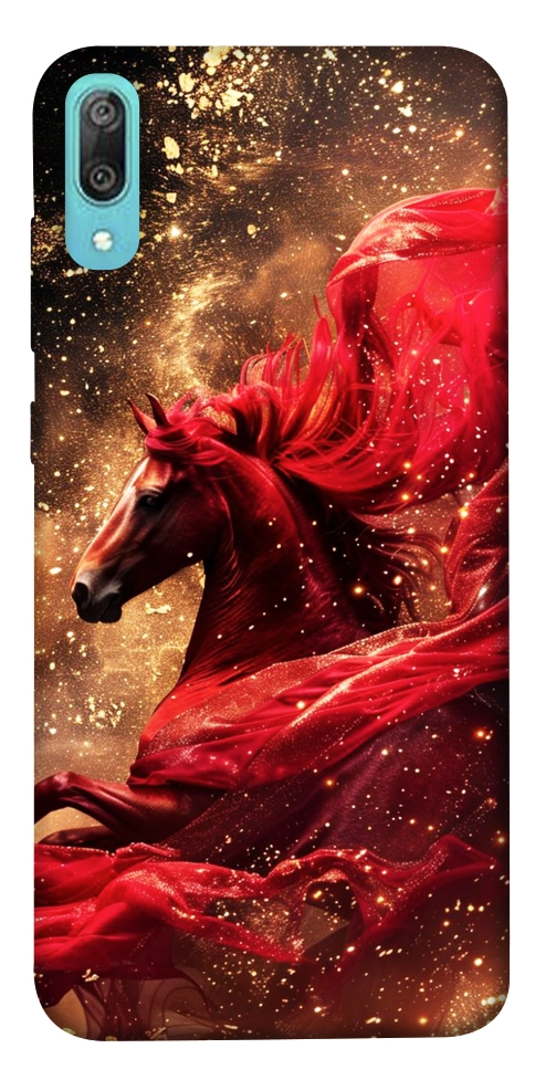 Чехол Red sparkles Horse для Huawei Y6 Pro (2019)