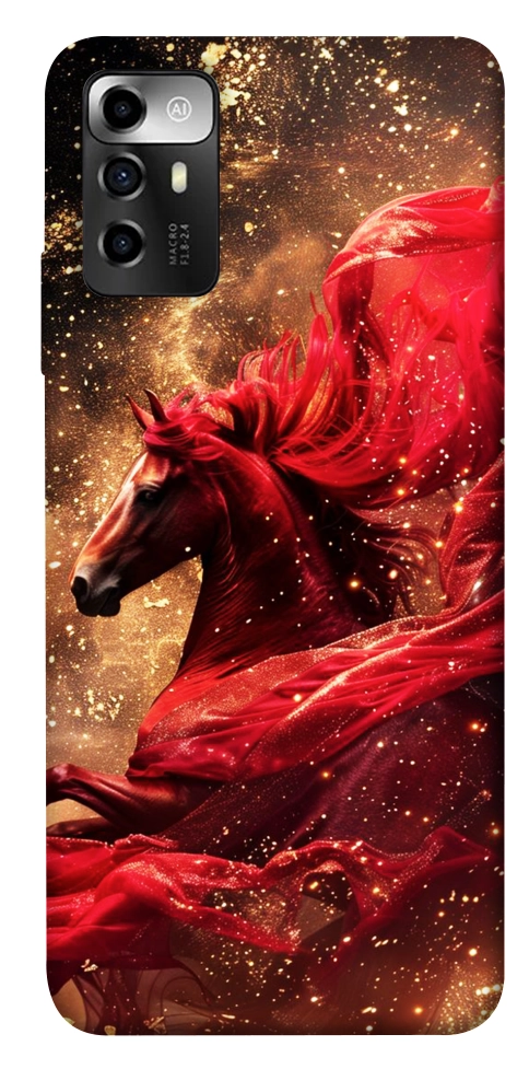 Чехол Red sparkles Horse для ZTE Blade V40 Vita