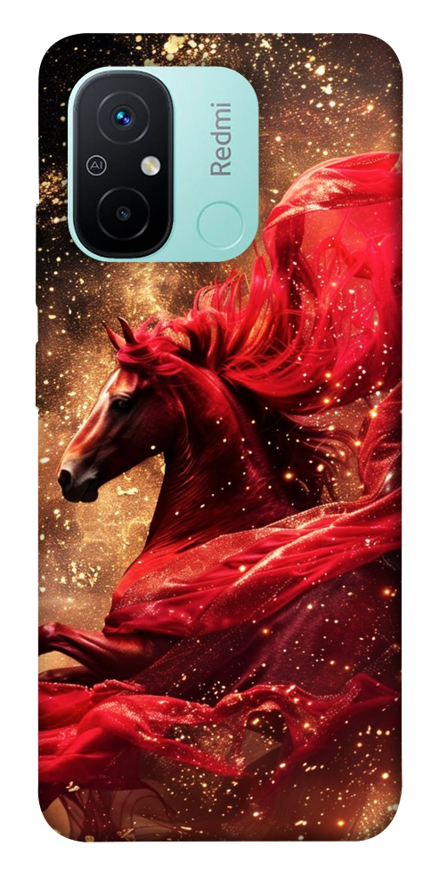 Чехол Red sparkles Horse для Xiaomi Redmi 12C