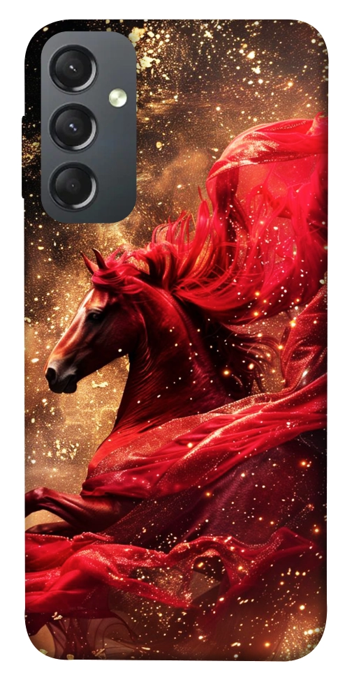 Чехол Red sparkles Horse для Galaxy A24 4G