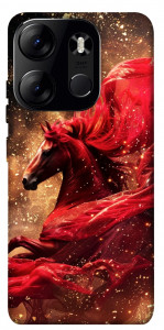 Чехол Red sparkles Horse для Tecno Spark Go 2023