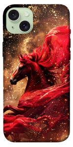 Чехол Red sparkles Horse для iPhone 15 Plus
