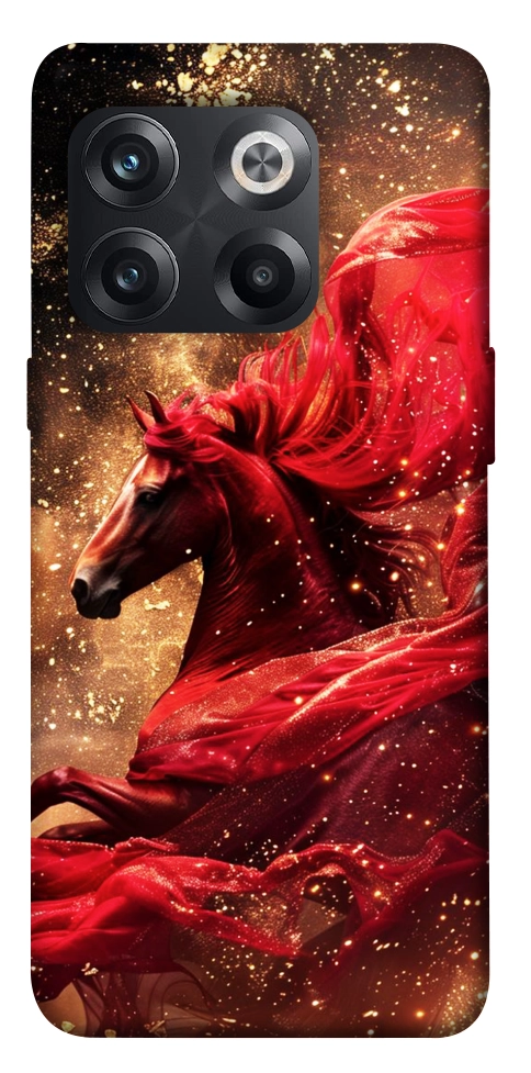 Чехол Red sparkles Horse для OnePlus 10T