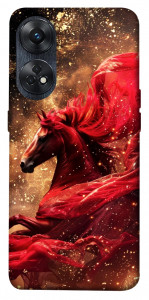 Чехол Red sparkles Horse для Oppo Reno 8 T 4G