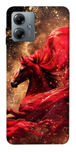 Чохол Red sparkles Horse для Motorola Moto G14