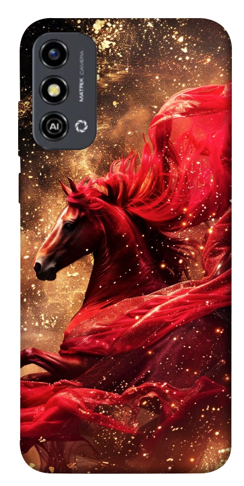 Чехол Red sparkles Horse для ZTE Blade A53