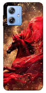 Чехол Red sparkles Horse для Motorola Moto G84