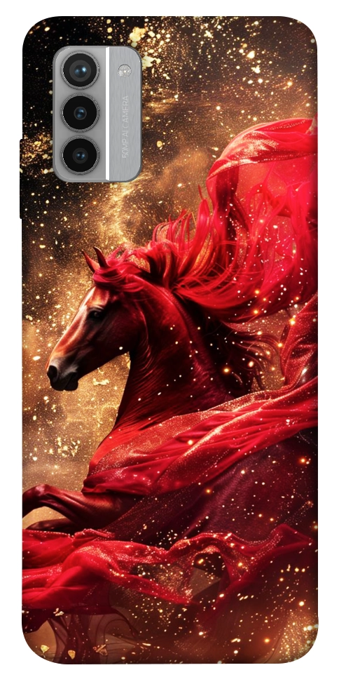 Чехол Red sparkles Horse для Nokia G42