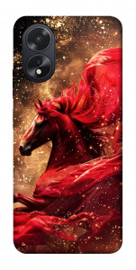Чехол Red sparkles Horse для Oppo A18