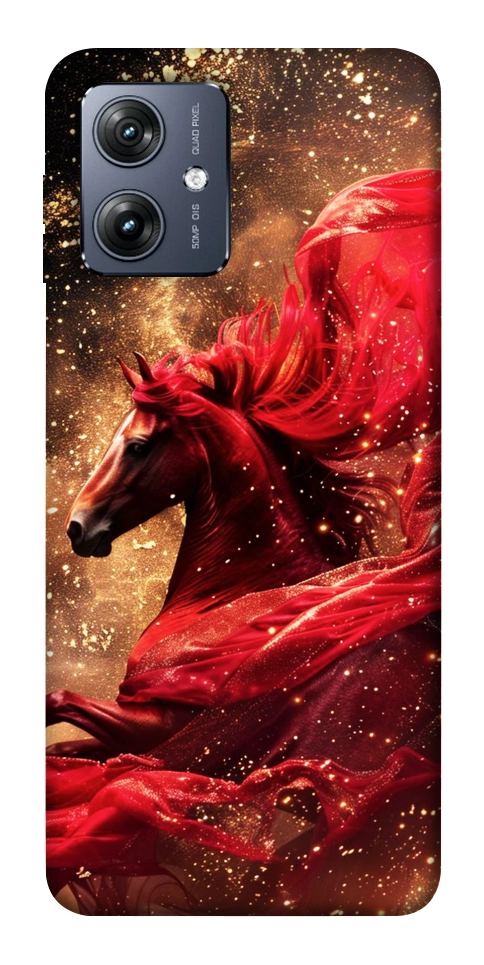 Чехол Red sparkles Horse для Motorola Moto G54