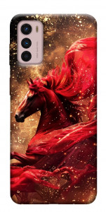 Чохол Red sparkles Horse для Motorola Moto G42