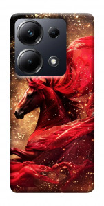 Чехол Red sparkles Horse для Xiaomi Poco M6