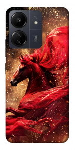 Чехол Red sparkles Horse для Xiaomi Poco C65