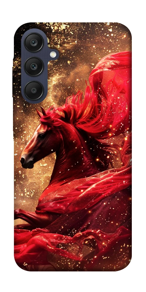 Чехол Red sparkles Horse для Galaxy A25 5G
