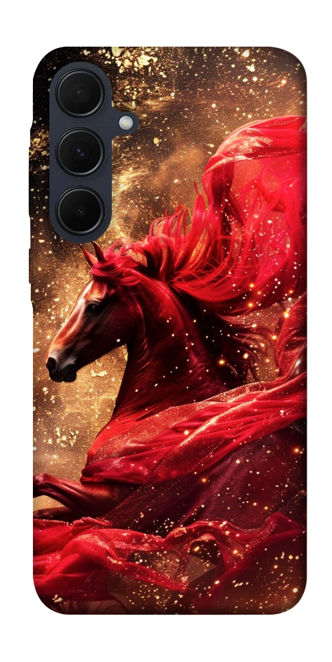 Чехол Red sparkles Horse для Galaxy A55