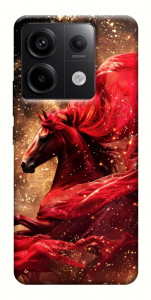 Чехол Red sparkles Horse для Xiaomi Redmi Note 13 Pro 4G