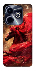 Чохол Red sparkles Horse для Infinix Hot 40i