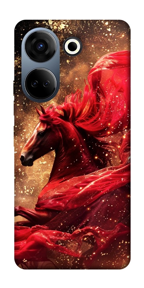Чехол Red sparkles Horse для TECNO Camon 20 Pro (CK7n)