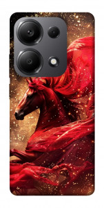 Чехол Red sparkles Horse для Xiaomi Redmi Note 13 Pro 5G