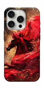Чехол Red sparkles Horse для iPhone 16 Pro