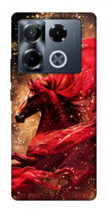 Чохол Red sparkles Horse для Infinix Note 40 Pro 4G