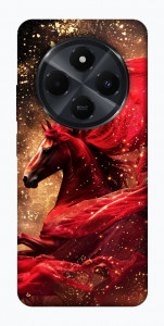 Чехол Red sparkles Horse для Xiaomi Poco C75