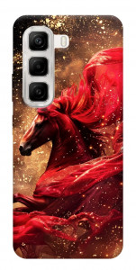 Чехол Red sparkles Horse для Infinix Hot 50 4G