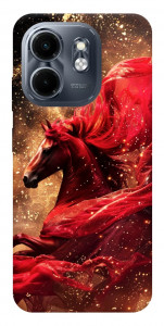 Чехол Red sparkles Horse для Infinix Hot 50i