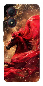 Чохол Red sparkles Horse для ZTE Blade A34 4G
